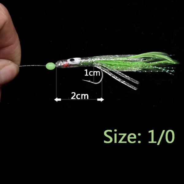 Combination sabiki Fishhook Fishing Lure Set Artificial Silicone soft squid Bait - Image 3