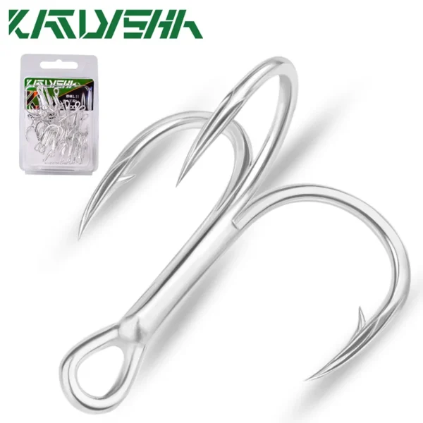 Treble Hooks Saltwater Fishing Hooks High-Carbon Steel Fishhooks