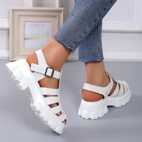 Thick Sole Sandals for Women Wrap Toe Casual Summer Sandal - Image 6