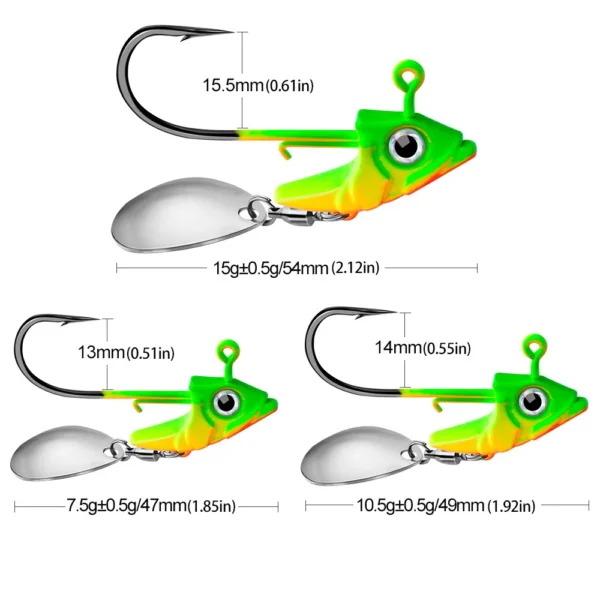 1pc Jig Head Fishing Lures Sinking Rotating Sequin Metal Spoons Fishing Hooks - Image 5