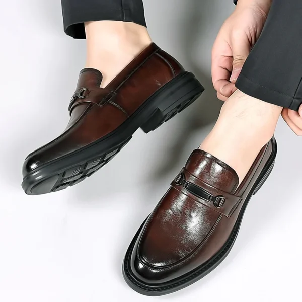 Luxury Leather Men Shoes for Wedding and Business - Image 3