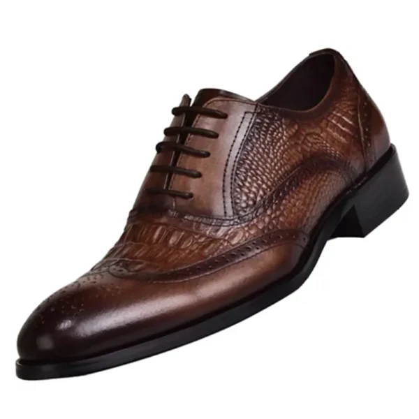 Men Crocodile Leather Spring and Autumn Shoes - Image 5