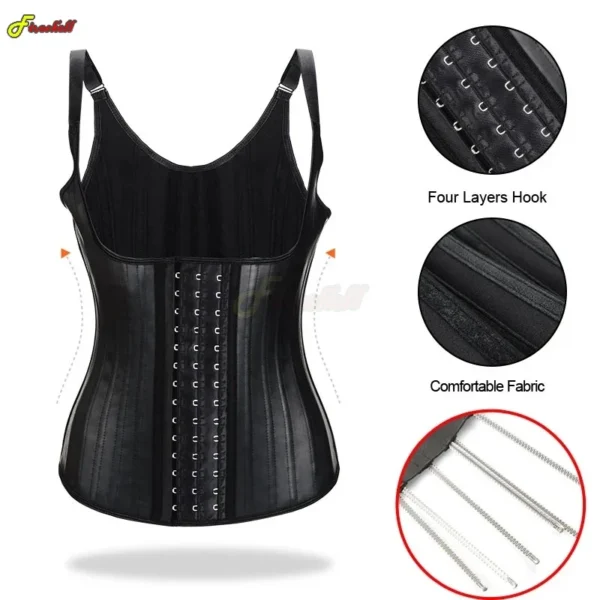 Women Latex Waist Trainer Shapers Corset - Image 3