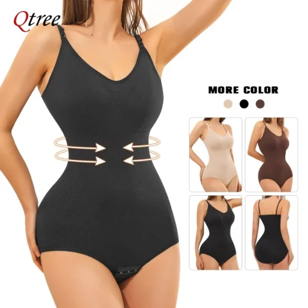 Plus Size Bodysuit Shapewear Women's Tummy Control Shaping One-piece Underwear - Image 3