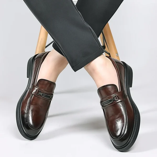 Luxury Leather Men Shoes for Wedding and Business - Image 2