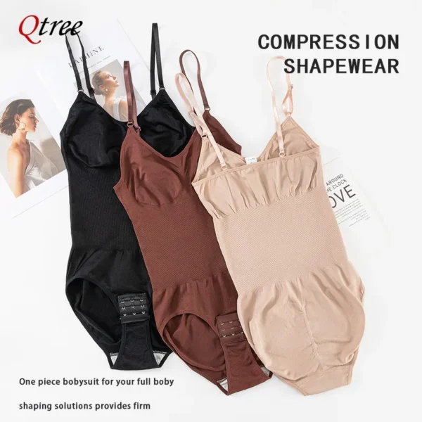 Plus Size Bodysuit Shapewear Women's Tummy Control Shaping One-piece Underwear - Image 4