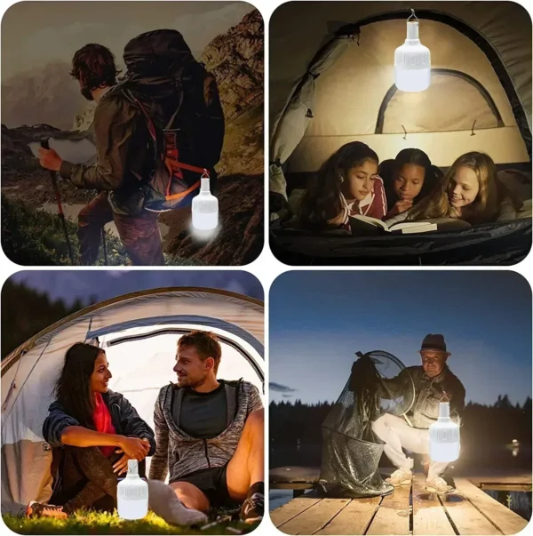 60W Emergency Outdoor Camping Outdoor USB Rechargeable LED Light Bulb - Image 4