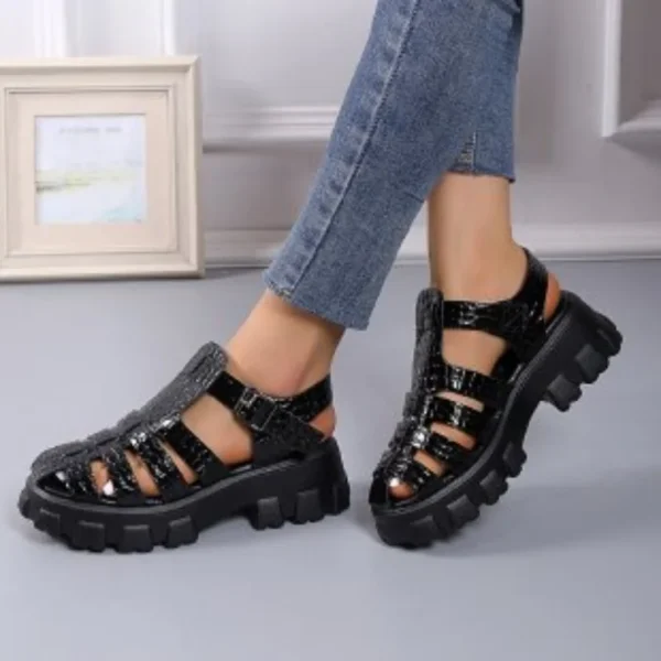 Thick Sole Sandals for Women Wrap Toe Casual Summer Sandal - Image 3