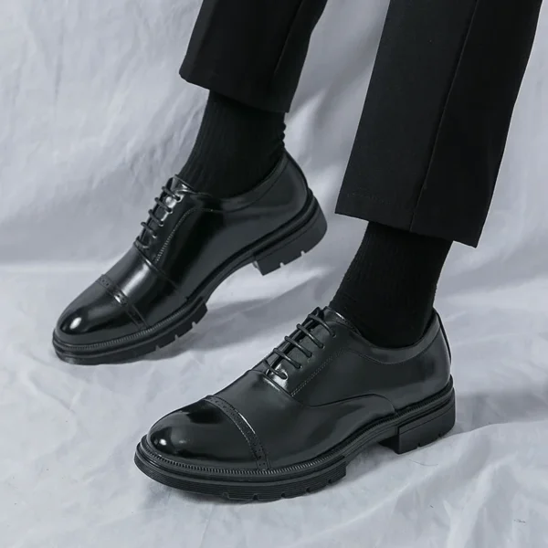 Men's Leather Handmade Moccasins Casual Shoes - Image 4