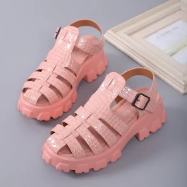 Thick Sole Sandals for Women Wrap Toe Casual Summer Sandal - Image 4