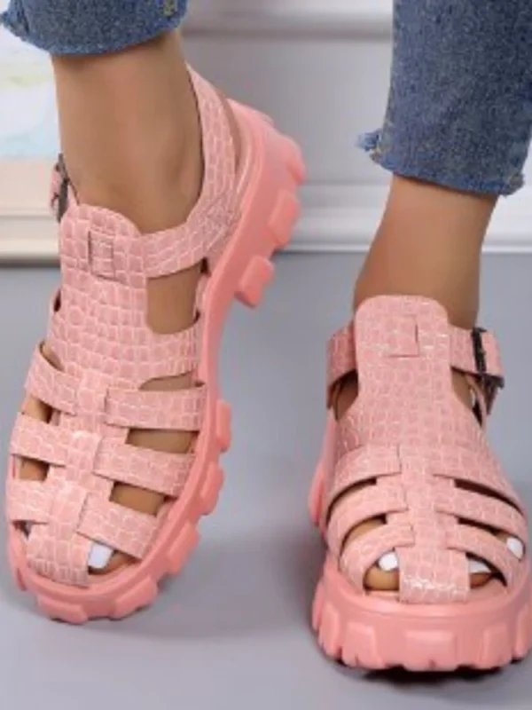 Thick Sole Sandals for Women Wrap Toe Casual Summer Sandal - Image 5