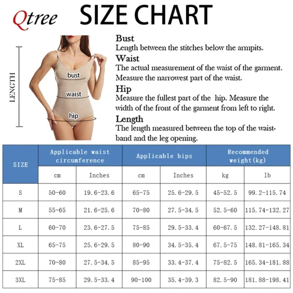 Plus Size Bodysuit Shapewear Women's Tummy Control Shaping One-piece Underwear - Image 2