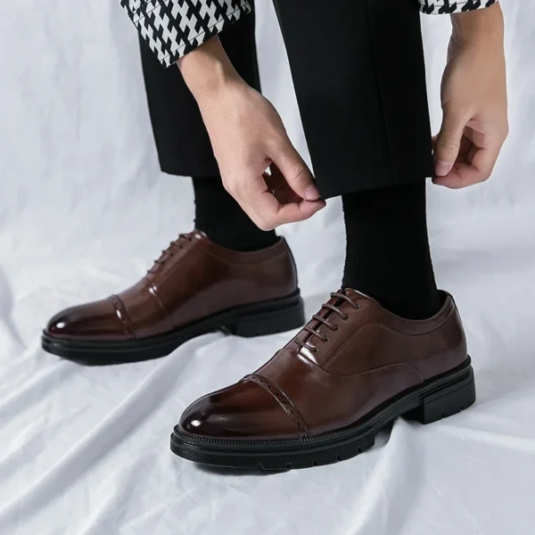 Men's Leather Handmade Moccasins Casual Shoes - Image 6